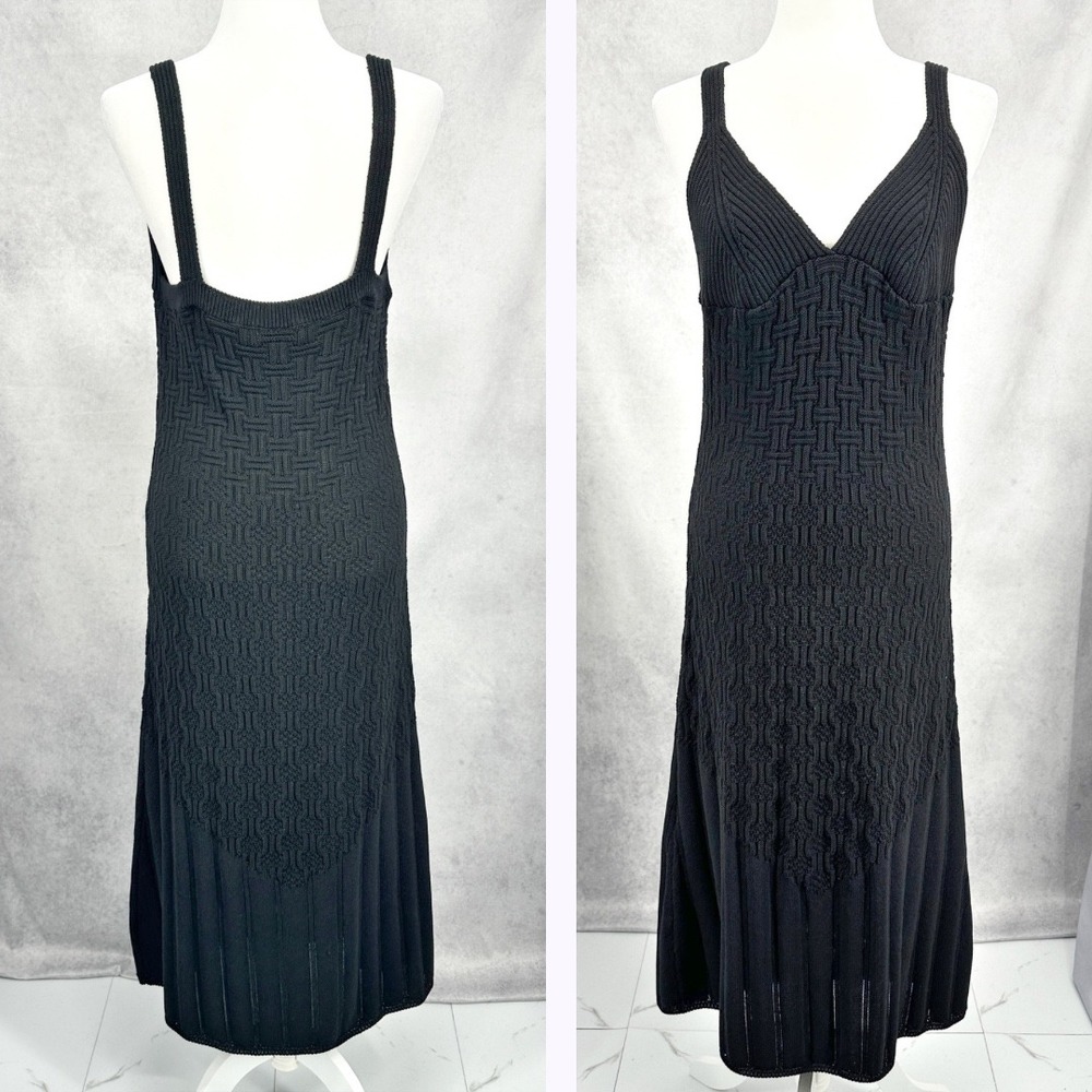 Ramy Brook Cotton‎ Crochet Woven Knit Midi Dress Sleeveless Women's Size Large